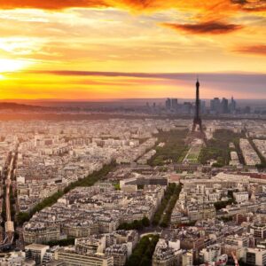 Tapet 3D Perspectiva Aeriala Paris