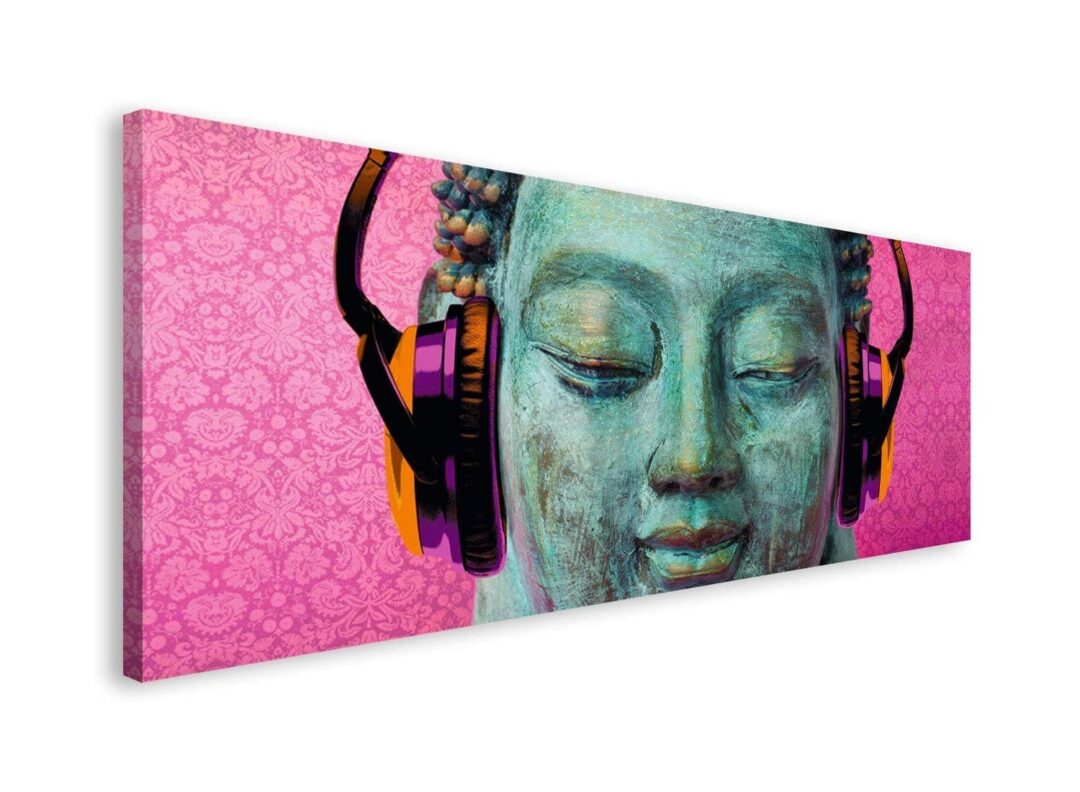 Tablou Canvas Buddha Music 57 x 150 cm 3