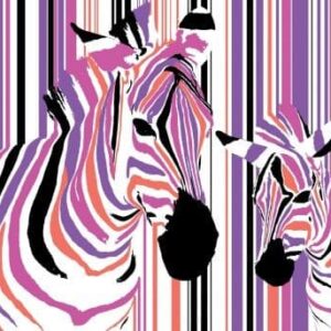 Tablou Canvas Zebre Colorate 57 x 150 cm GCN24849