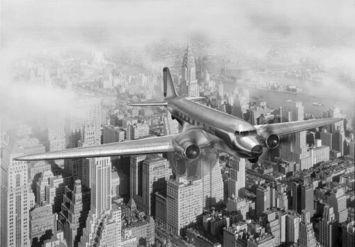 Fototapet Avion New York City 1920 360 x 270 cm