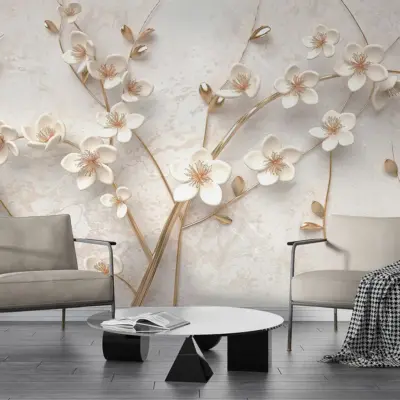 Fototapet Abstract - Ramuri florale 3D