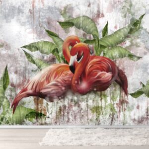 Fototapet Pasarile Flamingo - Abstract