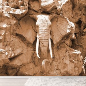 Fototapet Elefant Sculptat
