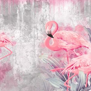 Fototapet Abstract - Scenariu Tropical - Flamingo