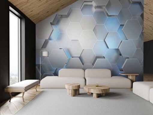 Mansarda Tapet 3D Hexagon Abstract