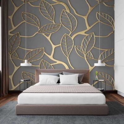 Dormitor Abstract Frunze aurii