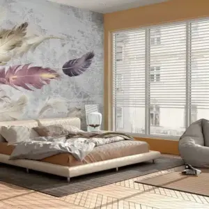 Dormitor imens Fototapet 3D Pene Multicolor Abstracte